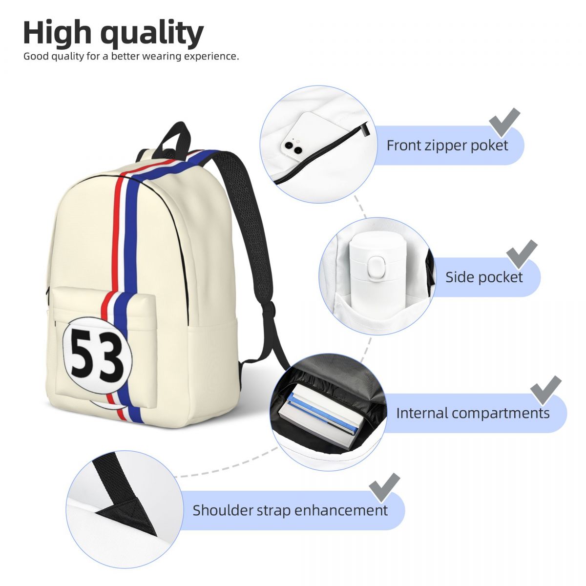 Herbie Number 53 Fashion Backp - Fashion Backpack Women 评论和价格